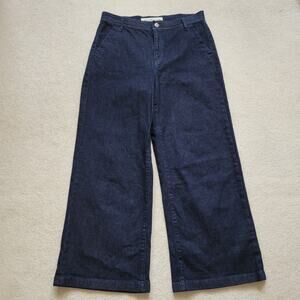 NWOT Gap Women's 1969 Size 29R Denim Wide Leg Super High Rise Trousers Pants